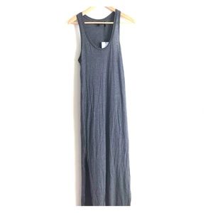 Theory cotton gray maxi dress S
